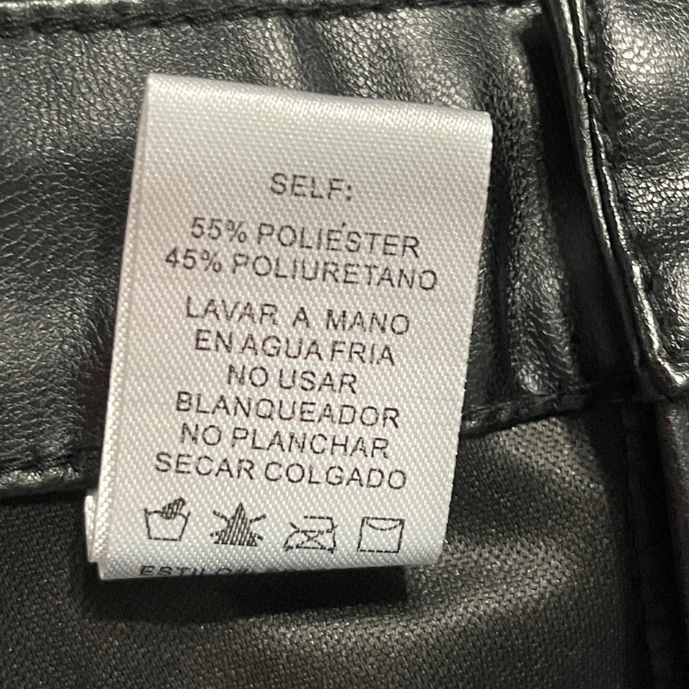 Fashion Nova Faux Leather Pants Size 3X  Black 5 Pocket - Picture 9 of 11